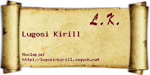Lugosi Kirill névjegykártya